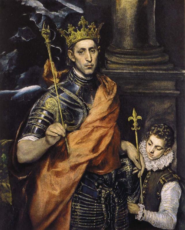 El Greco St Louis,King of France,with a Page oil painting picture